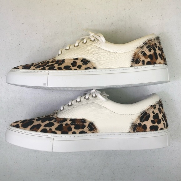 DIEMME Men’s Iseo Leopard Haircalf Nappa Sneakers - Picture 4 of 9